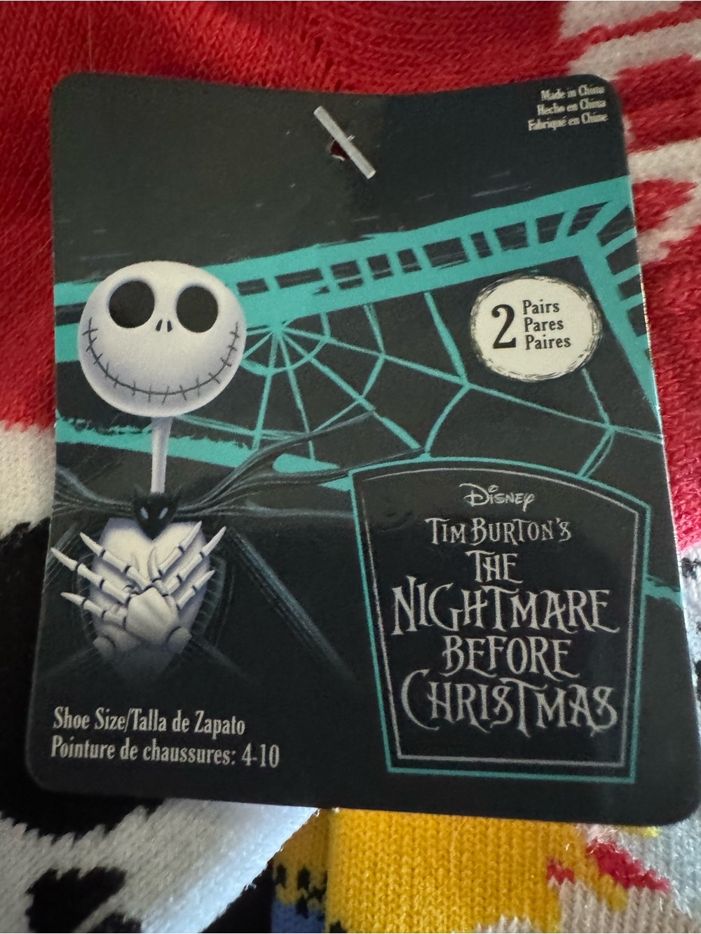 Disney The Nightmare Before Christmas socks 4 pairs - Picture 2 of 2